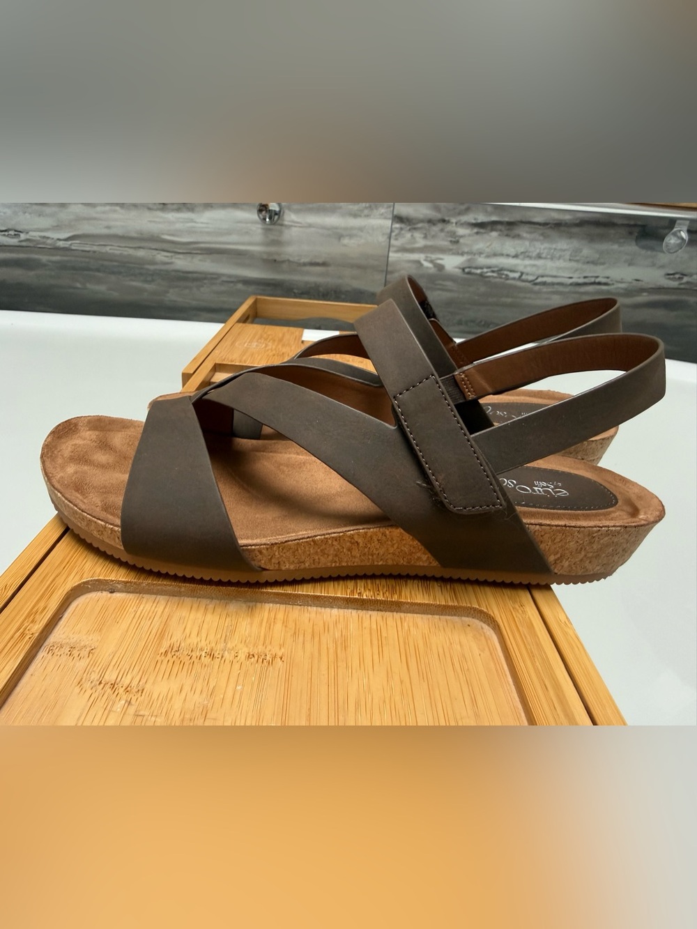 W’s 11 Sofft Eurosoft Gianetta cork wedge sandals - Picture 2 of 6